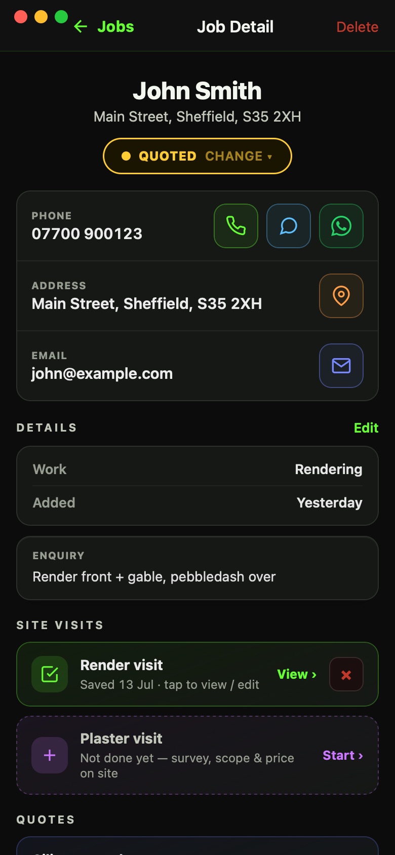 Job detail