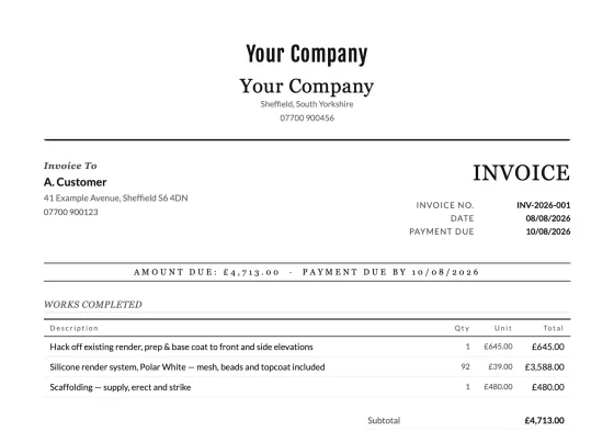 Letterhead quote style